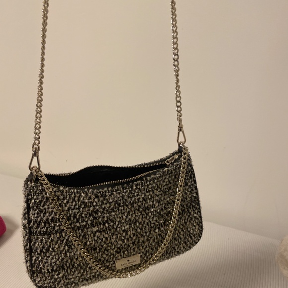 Kate Spade Kiki Convertible Crossbody Sling Bag in Shimmer Tweed. - Picture 5 of 10